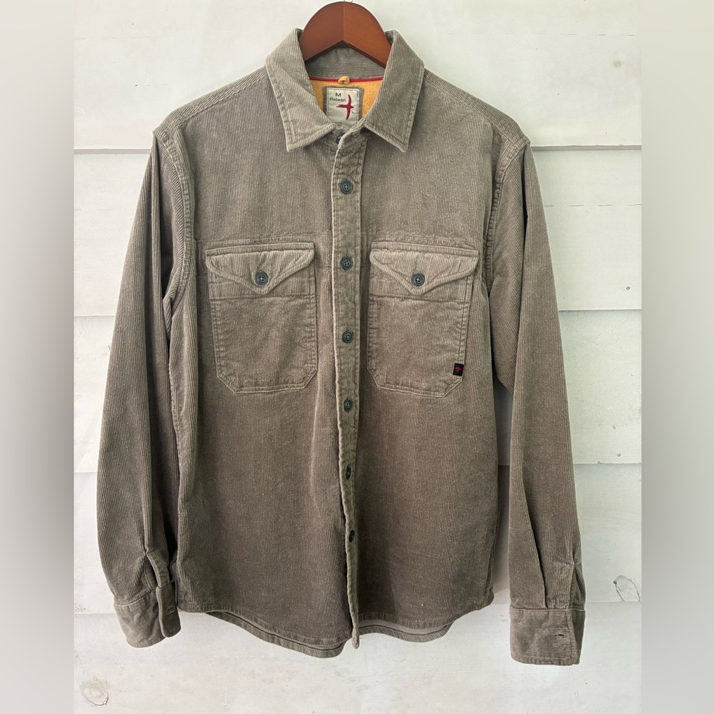 Relwen Men’s Corduroy Utility Work shirt In Mushroom Cord Medium Huckberry